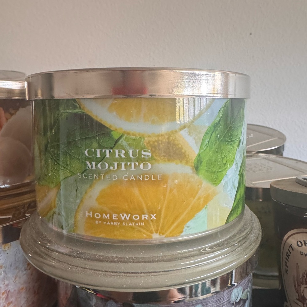 HomeWorx Citrus Mojito Scented Candle